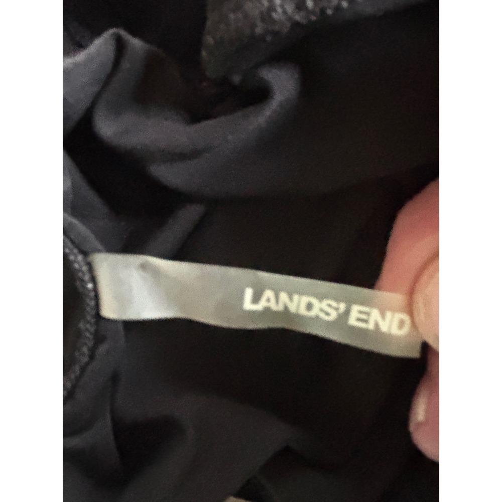 Lands End Womens Black Surplice V-Neck Tankini Swim Top Size 8 Solid Sleeveless - Picture 7 of 10